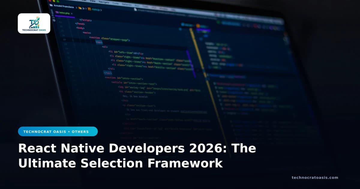 React Native Developers 2026: The Ultimate Selection Framework