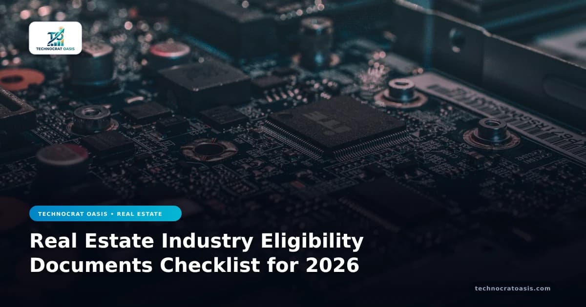 Real Estate Industry Eligibility Documents Checklist for 2026