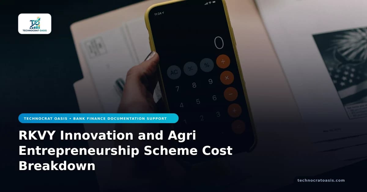 RKVY Innovation and Agri Entrepreneurship Scheme Cost Breakdown