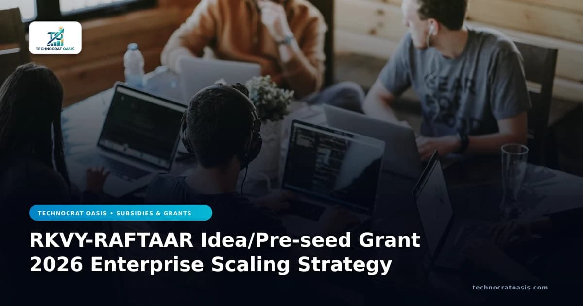 RKVY-RAFTAAR Idea/Pre-seed Grant 2026 Enterprise Scaling Strategy