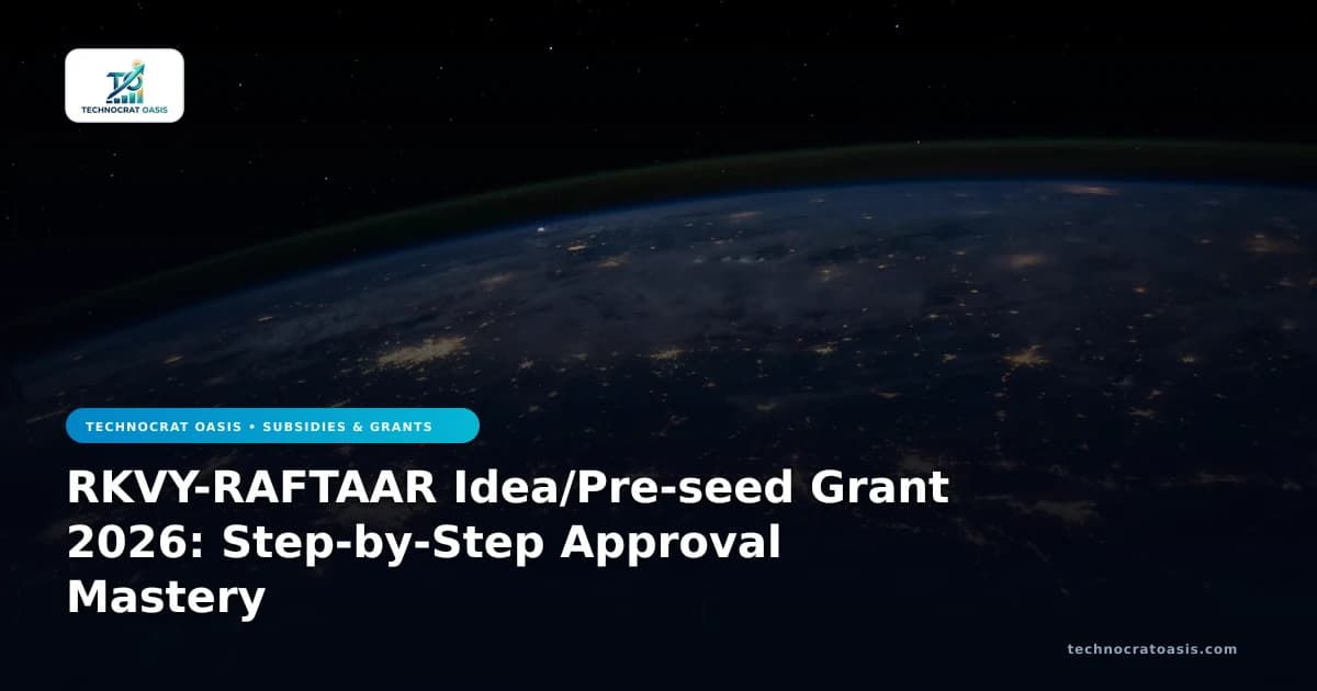 RKVY-RAFTAAR Idea/Pre-seed Grant 2026: Step-by-Step Approval Mastery