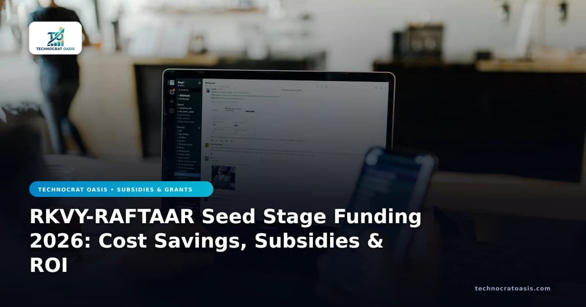 RKVY-RAFTAAR Seed Stage Funding 2026: Cost Savings, Subsidies & ROI