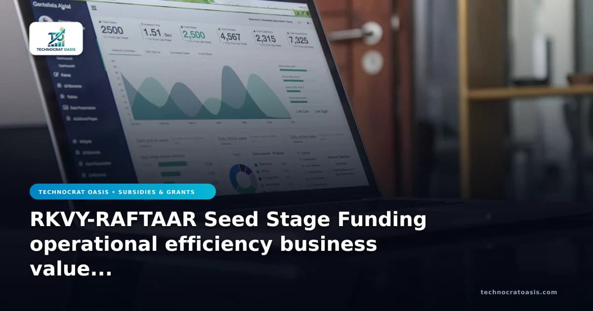 RKVY-RAFTAAR Seed Stage Funding operational efficiency business value 2026