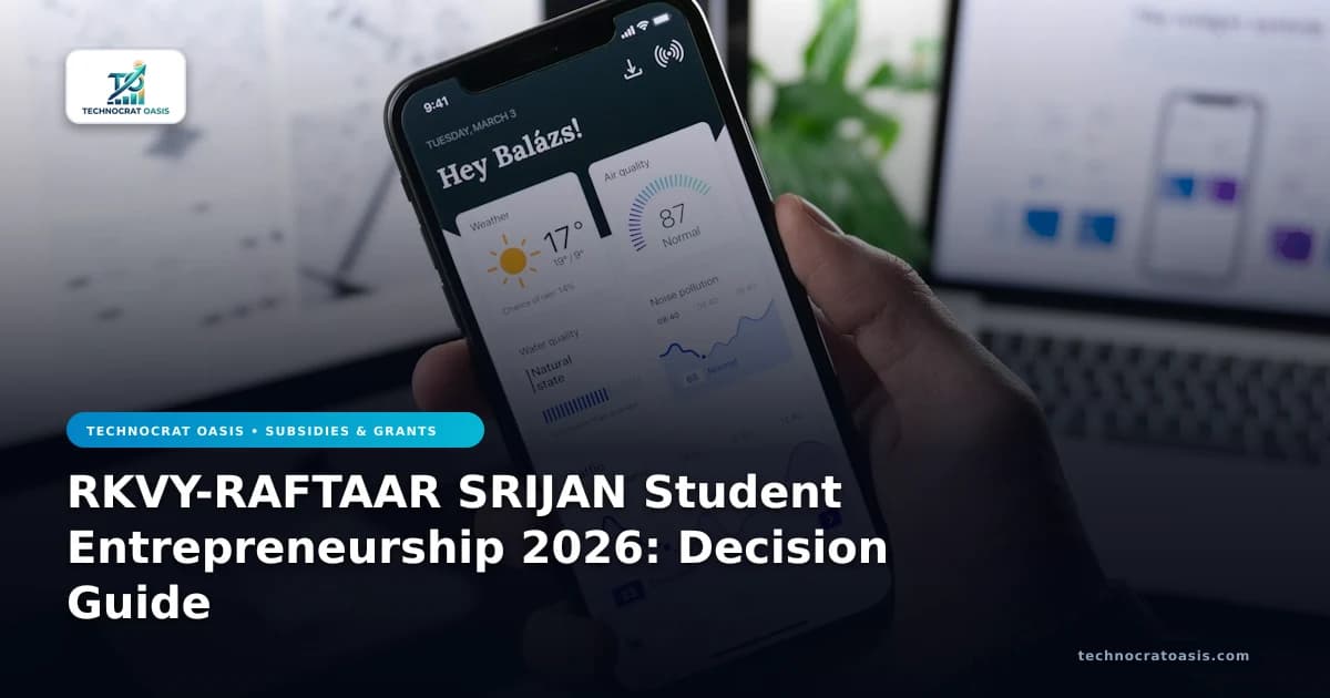 RKVY-RAFTAAR SRIJAN Student Entrepreneurship 2026: Decision Guide