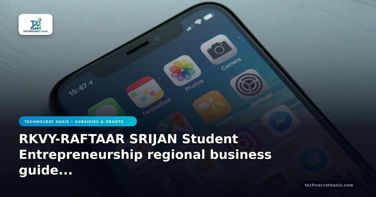 RKVY-RAFTAAR SRIJAN Student Entrepreneurship regional business guide 2026