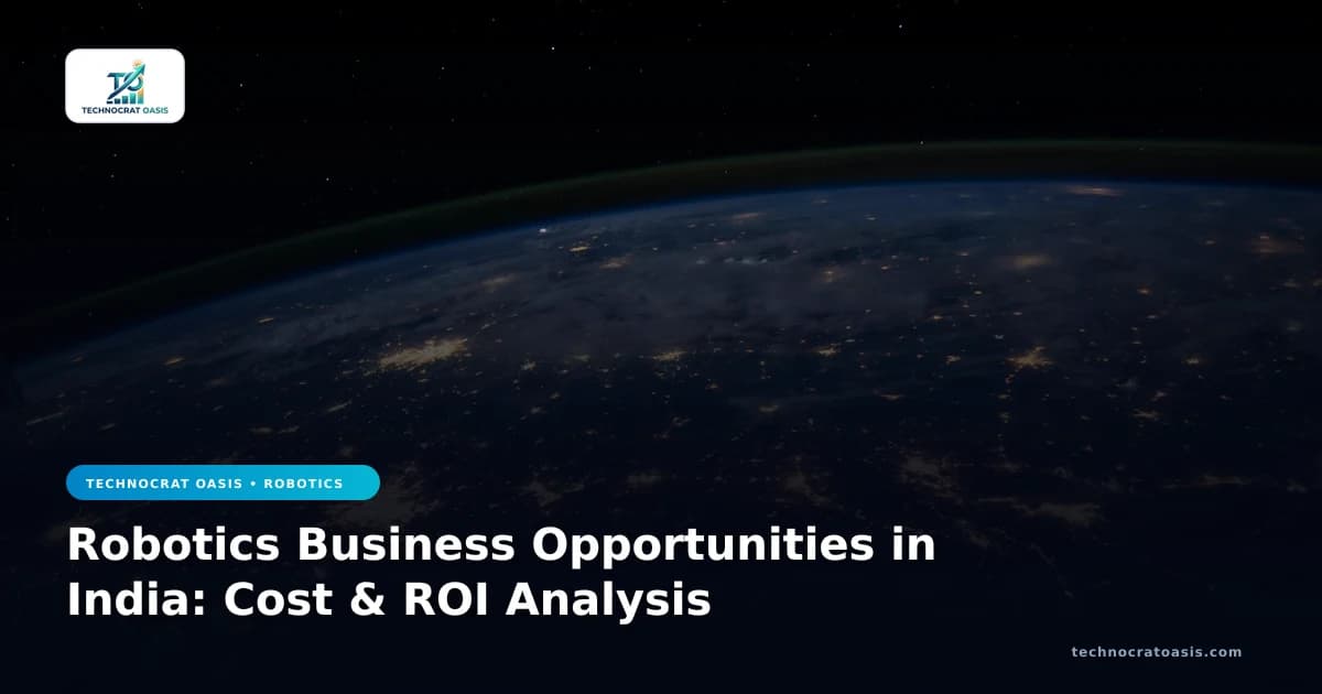Robotics Business Opportunities in India: Cost & ROI Analysis