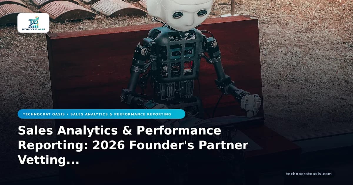 Sales Analytics & Performance Reporting: 2026 Founder's Partner Vetting Masterclass