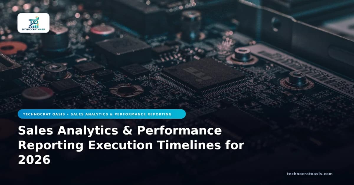 Sales Analytics & Performance Reporting Execution Timelines for 2026