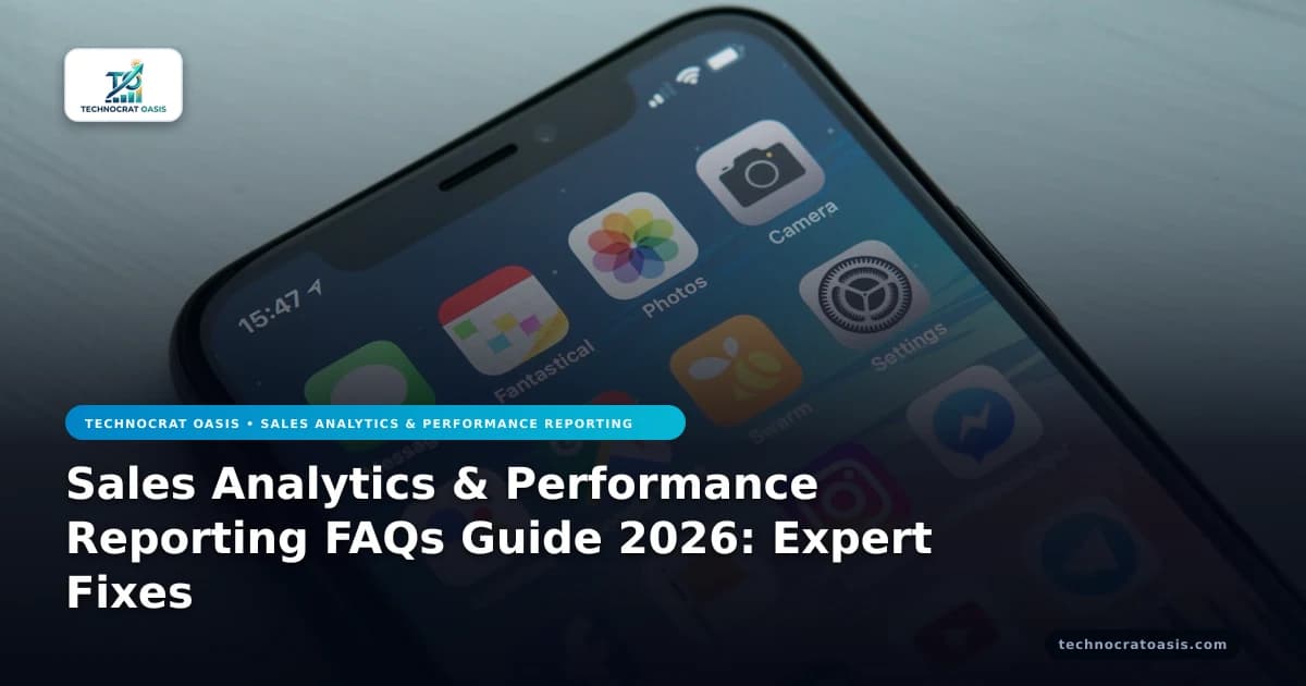 Sales Analytics & Performance Reporting FAQs Guide 2026: Expert Fixes