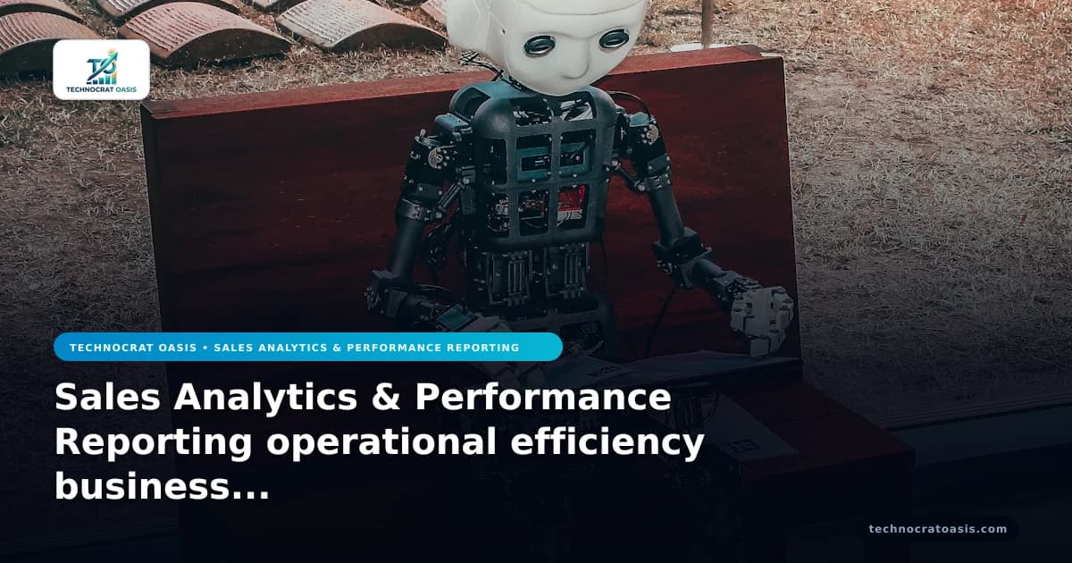 Sales Analytics & Performance Reporting operational efficiency business value 2026
