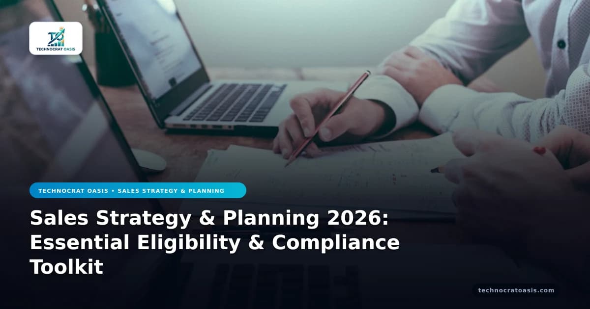 Sales Strategy & Planning 2026: Essential Eligibility & Compliance Toolkit