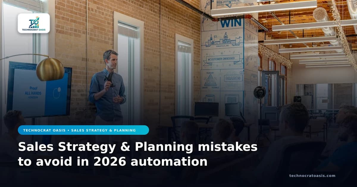 Sales Strategy & Planning mistakes to avoid in 2026 automation