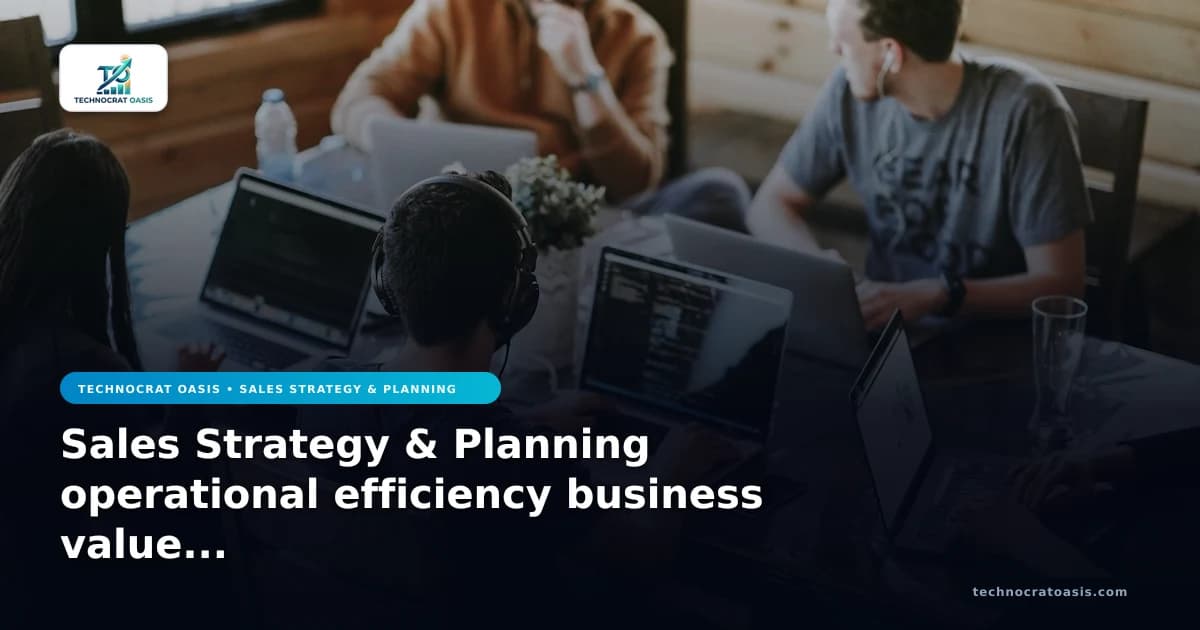 Sales Strategy & Planning operational efficiency business value 2026