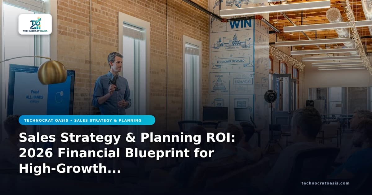 Sales Strategy & Planning ROI: 2026 Financial Blueprint for High-Growth Enterprises