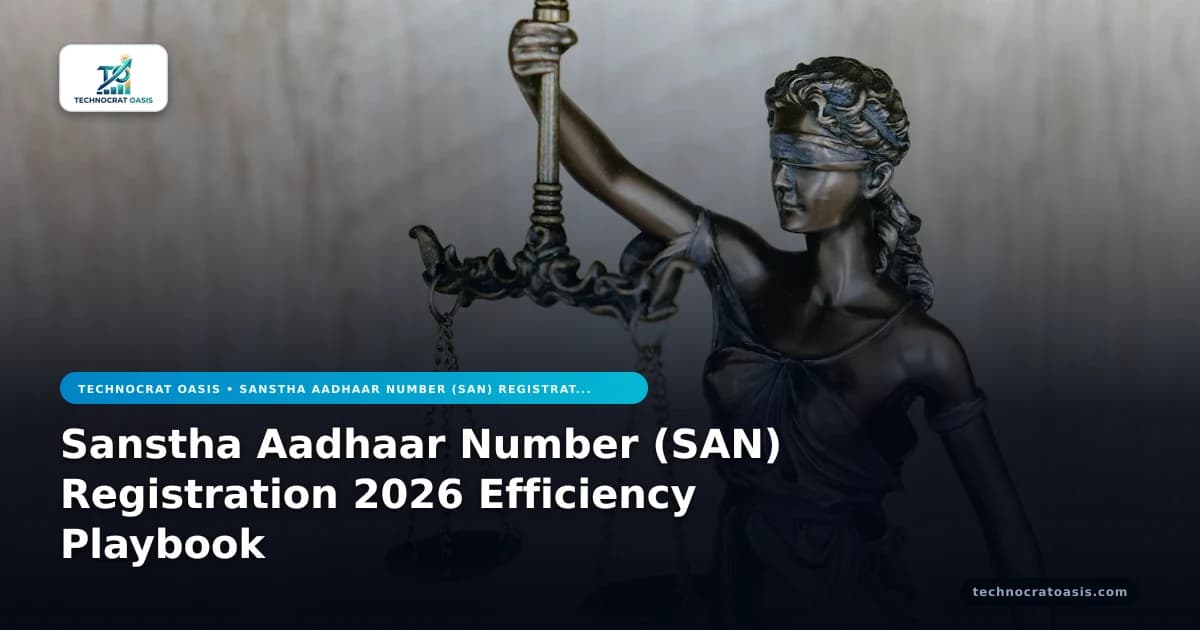 Sanstha Aadhaar Number (SAN) Registration 2026 Efficiency Playbook