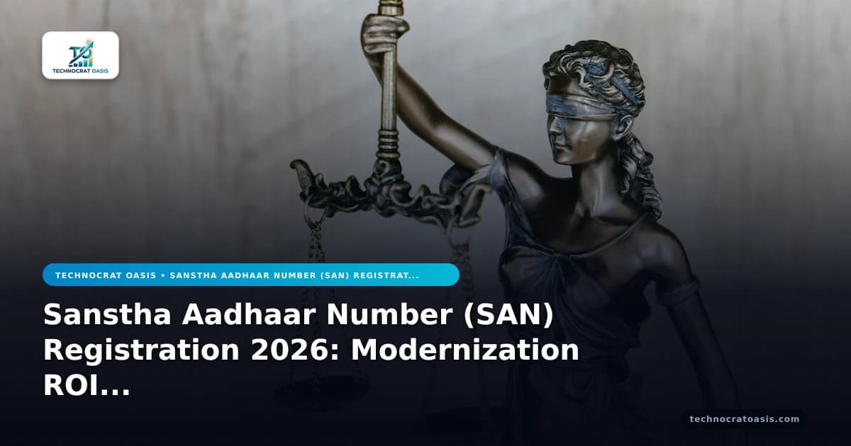 Sanstha Aadhaar Number (SAN) Registration 2026: Modernization ROI & Subsidy Insights