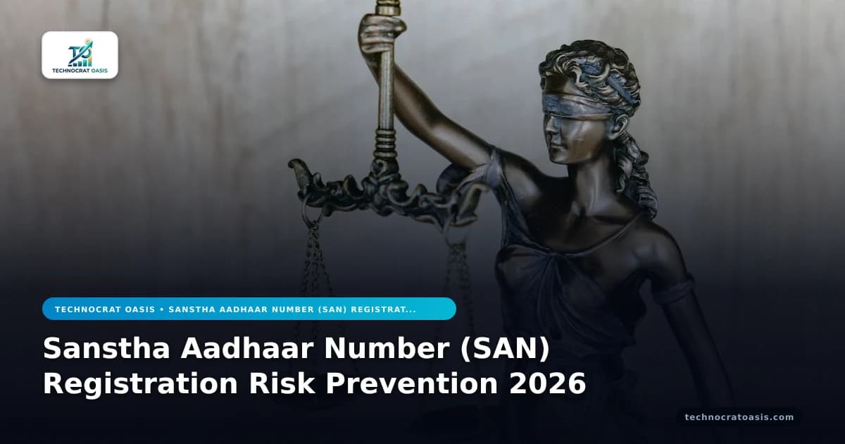 Sanstha Aadhaar Number (SAN) Registration Risk Prevention 2026