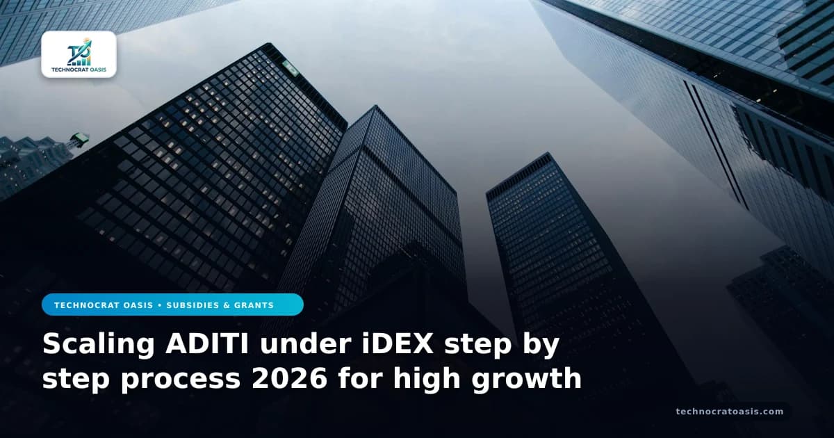 Scaling ADITI under iDEX step by step process 2026 for high growth