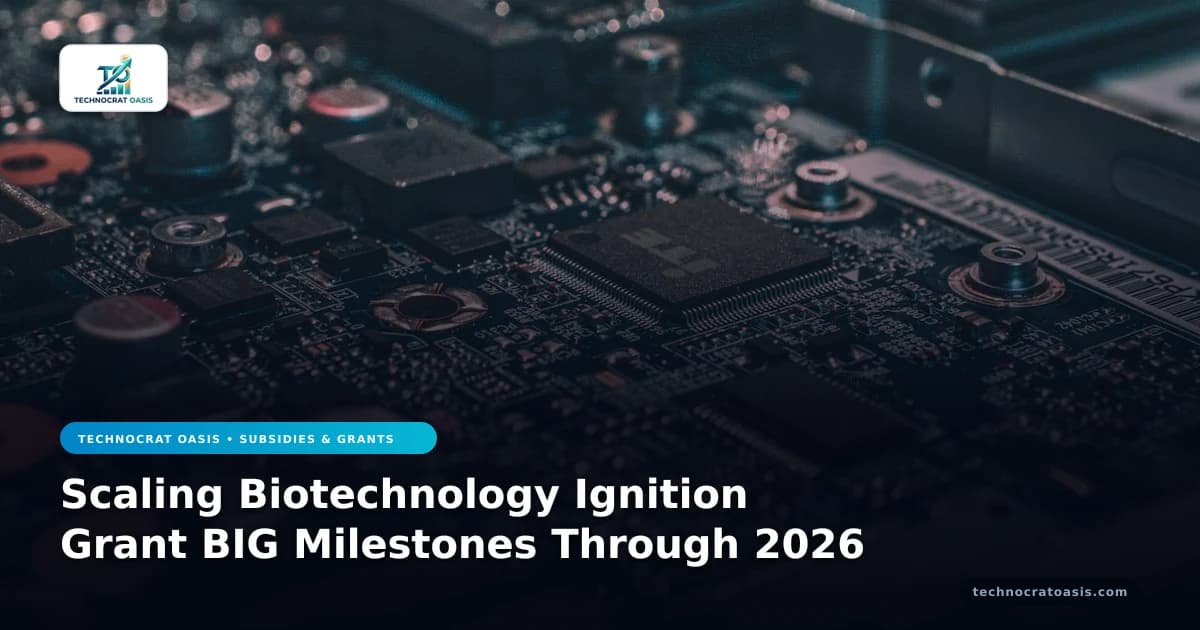 Scaling Biotechnology Ignition Grant BIG Milestones Through 2026