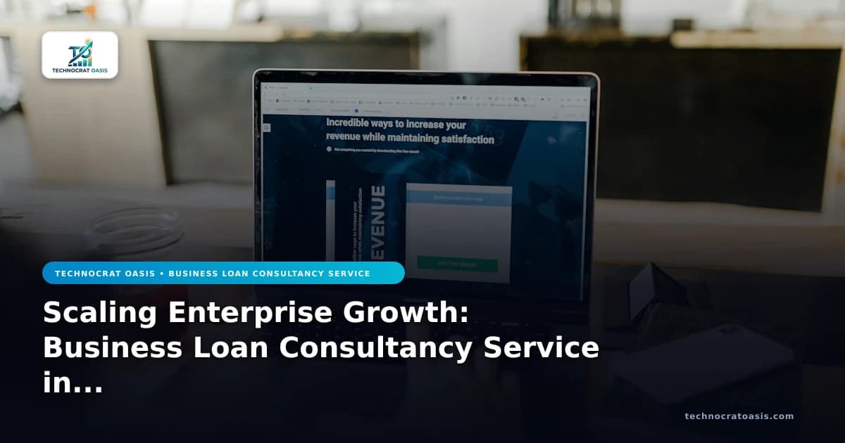 Scaling Enterprise Growth: Business Loan Consultancy Service in 2026