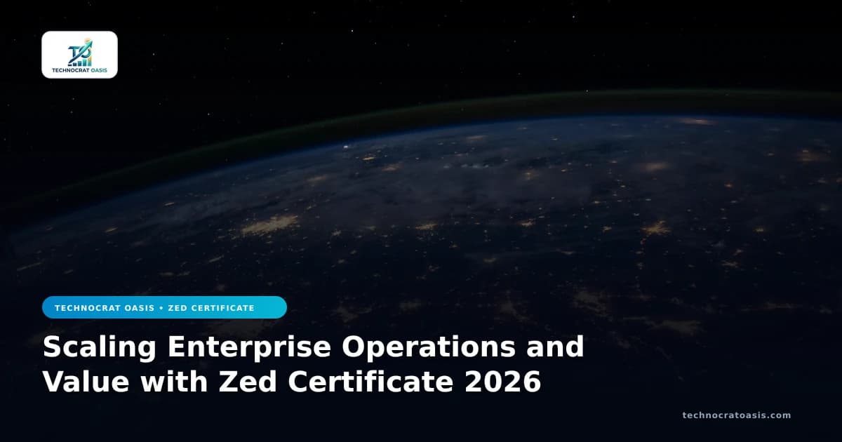 Scaling Enterprise Operations and Value with Zed Certificate 2026