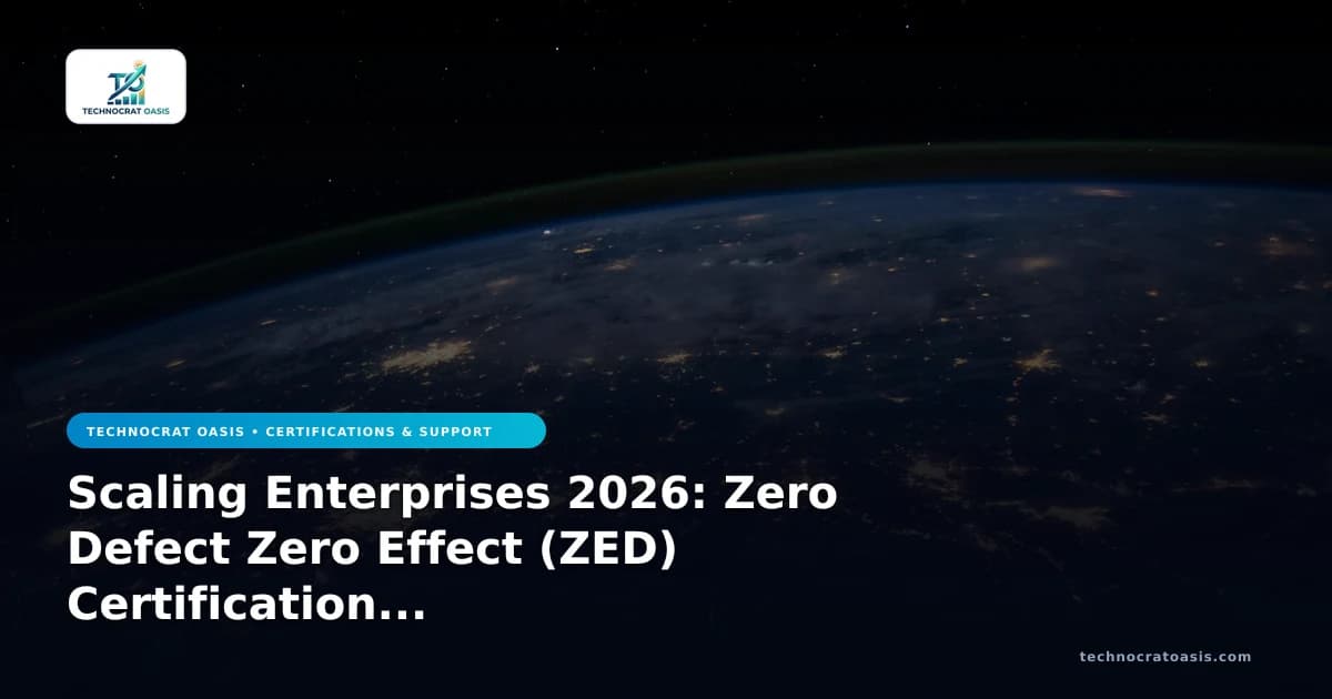 Scaling Enterprises 2026: Zero Defect Zero Effect (ZED) Certification Checklist