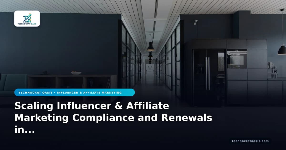 Scaling Influencer & Affiliate Marketing Compliance and Renewals in 2026