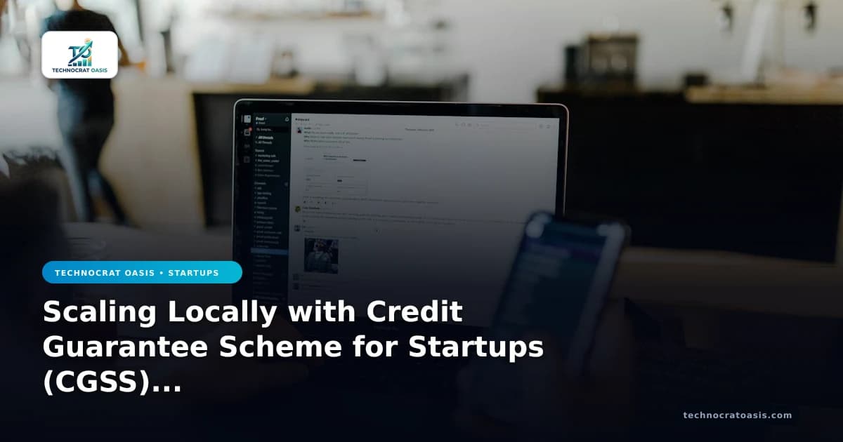 Scaling Locally with Credit Guarantee Scheme for Startups (CGSS) 2026