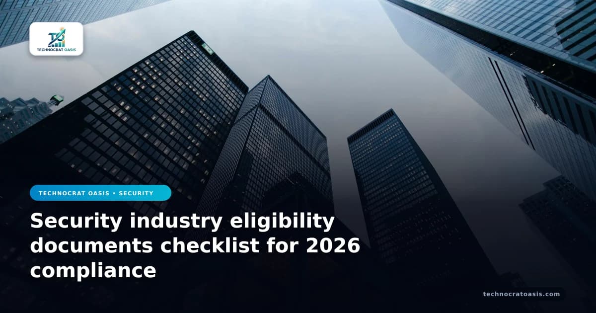 Security industry eligibility documents checklist for 2026 compliance