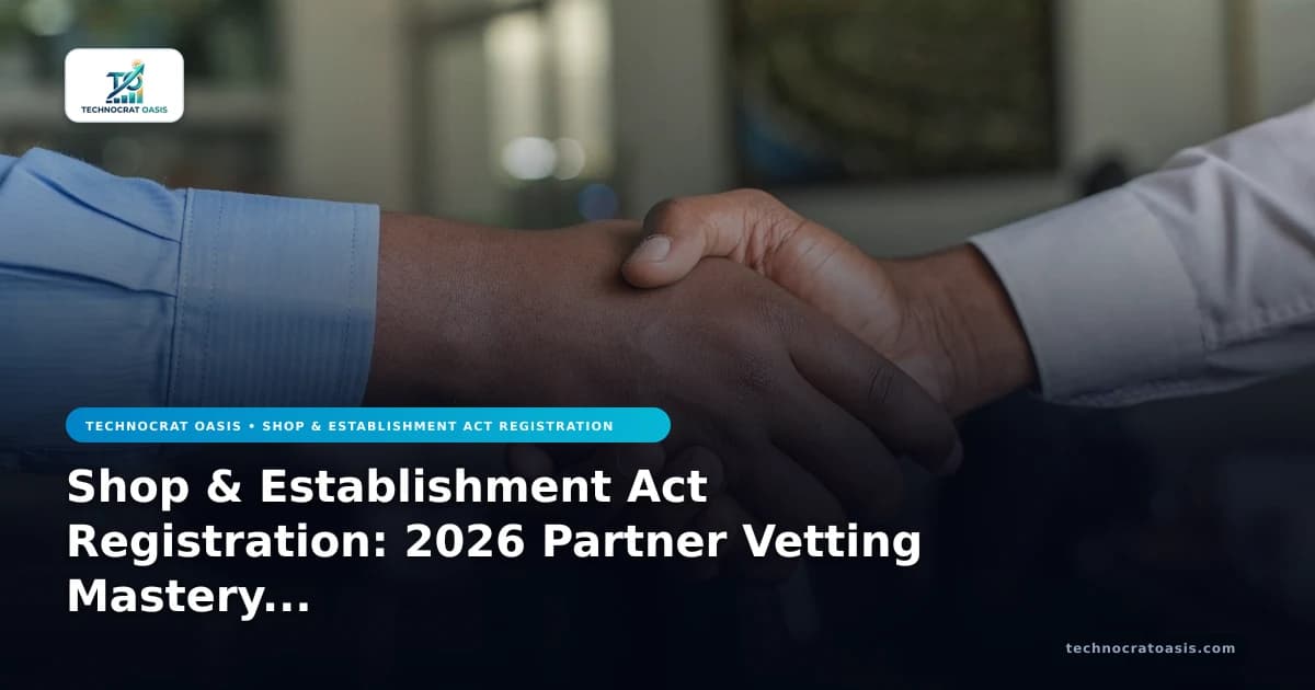 Shop & Establishment Act Registration: 2026 Partner Vetting Mastery for High-Growth Enterprises