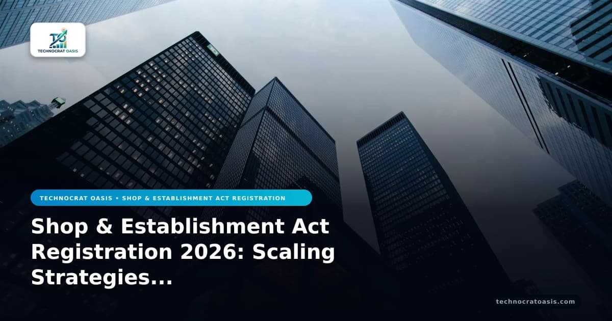 Shop & Establishment Act Registration 2026: Scaling Strategies & Comparative Selection Framework