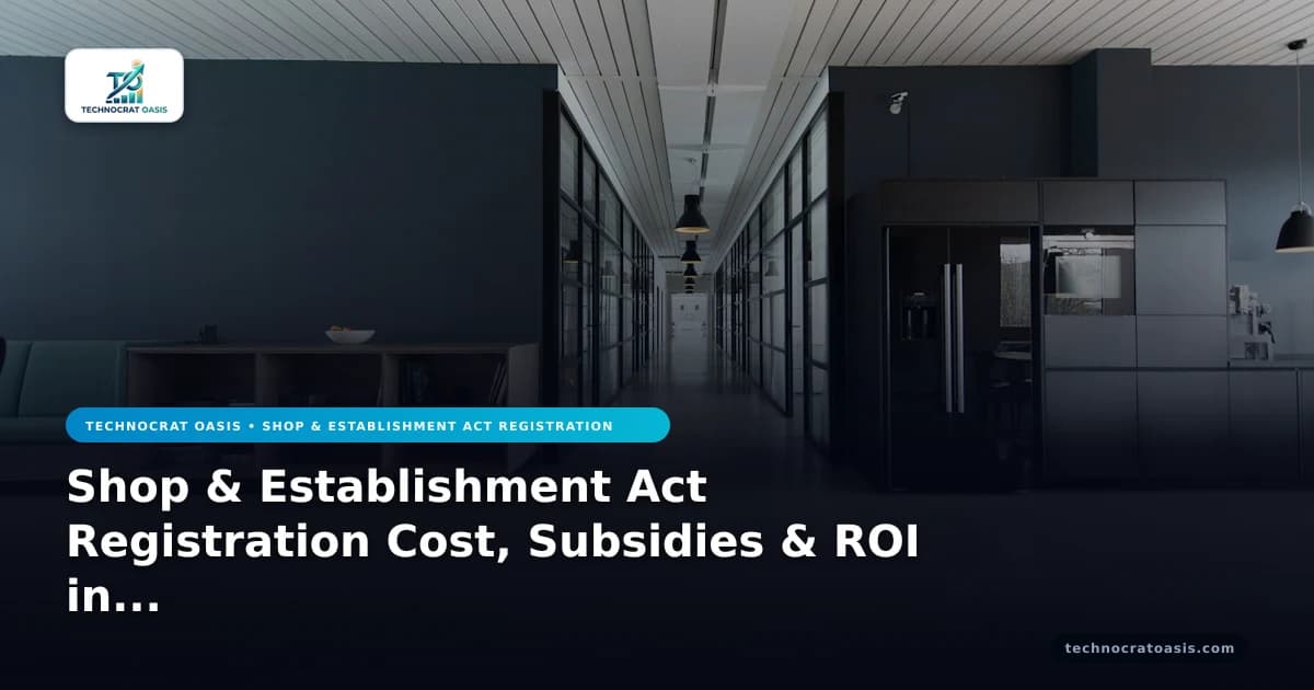 Shop & Establishment Act Registration Cost, Subsidies & ROI in 2026