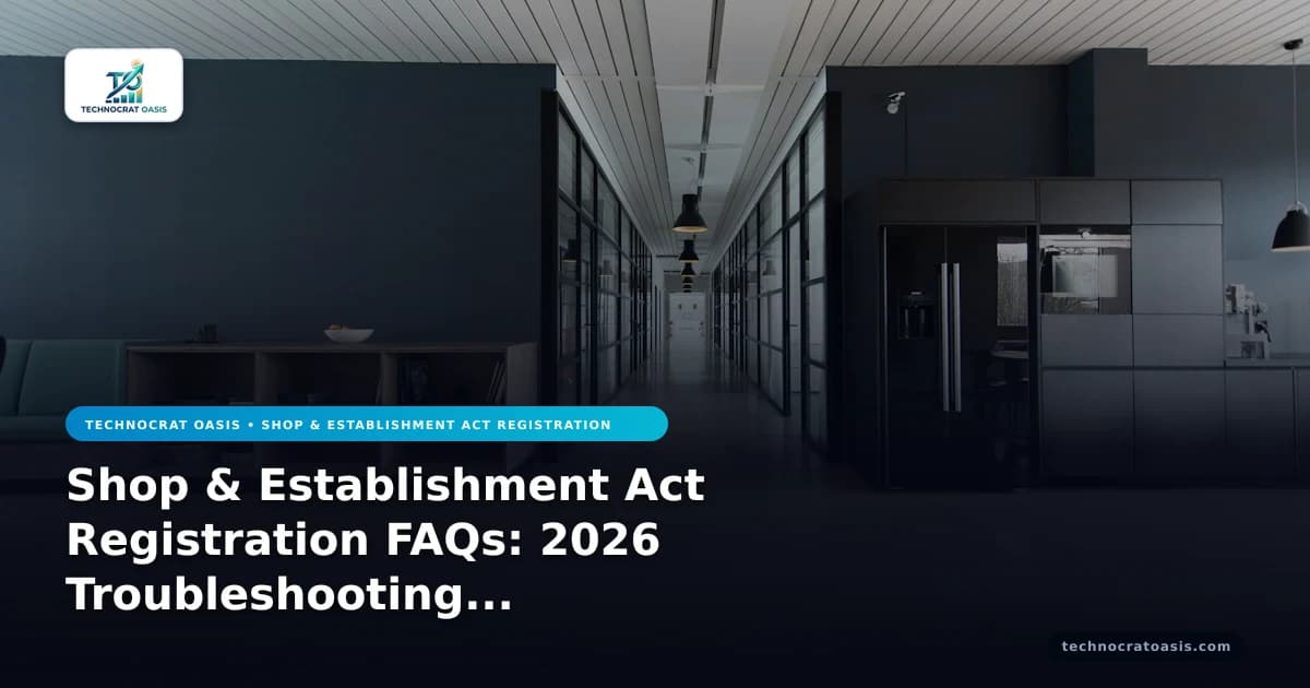 Shop & Establishment Act Registration FAQs: 2026 Troubleshooting Manual