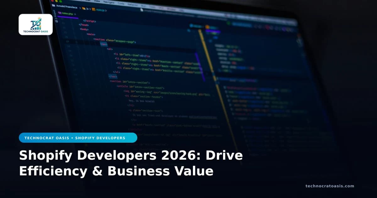 Shopify Developers 2026: Drive Efficiency & Business Value