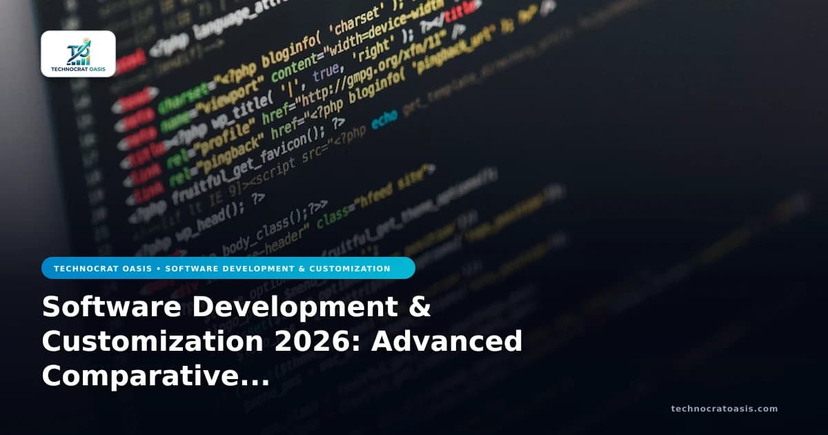 Software Development & Customization 2026: Advanced Comparative Selection Framework