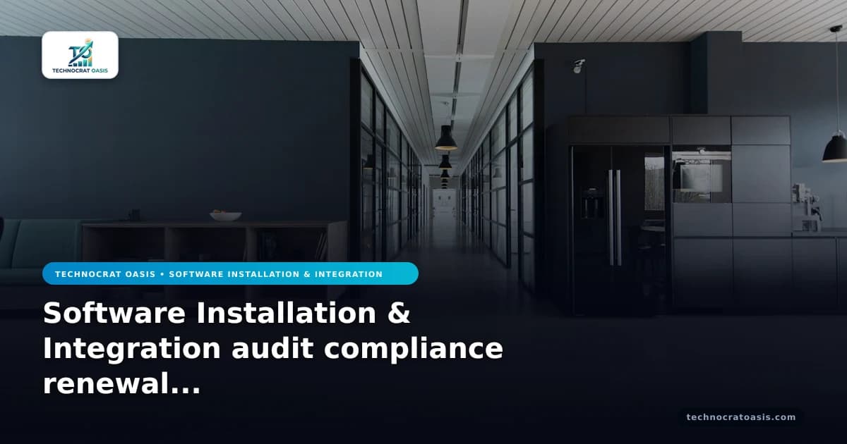 Software Installation & Integration audit compliance renewal guide 2026