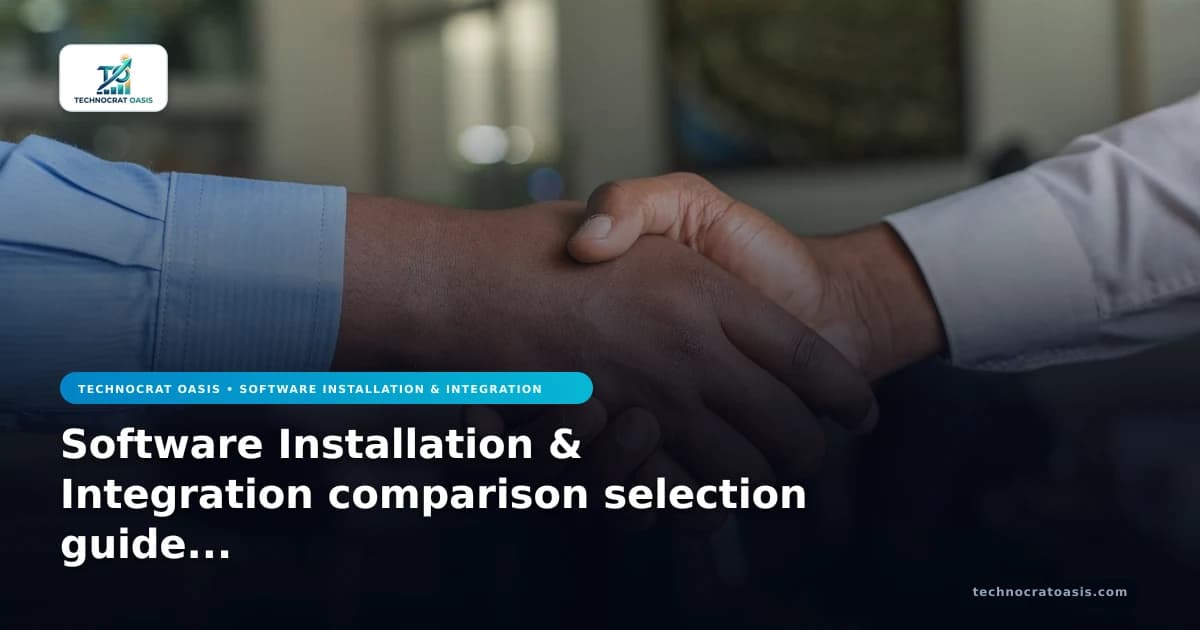 Software Installation & Integration comparison selection guide for 2026
