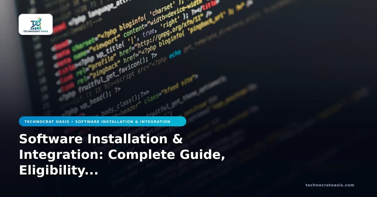 Software Installation & Integration: Complete Guide, Eligibility & Benefits (2026)