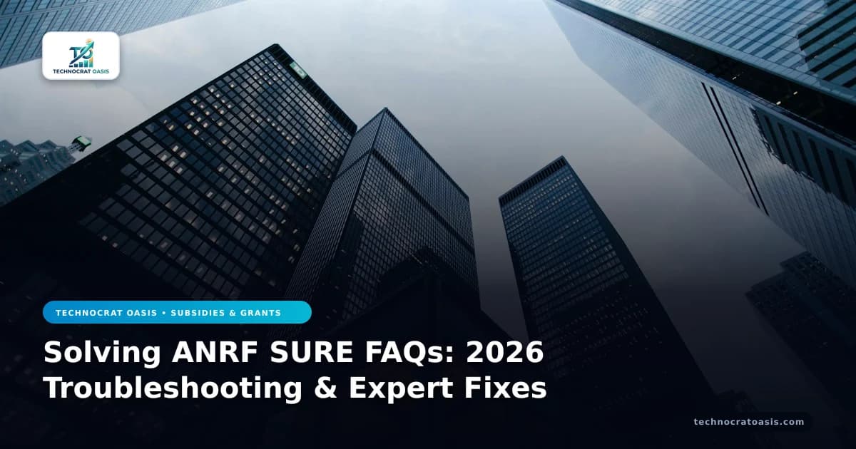 Solving ANRF SURE FAQs: 2026 Troubleshooting & Expert Fixes