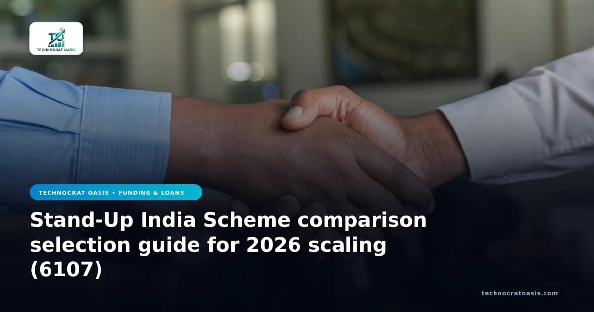 Stand-Up India Scheme comparison selection guide for 2026 scaling (6107)