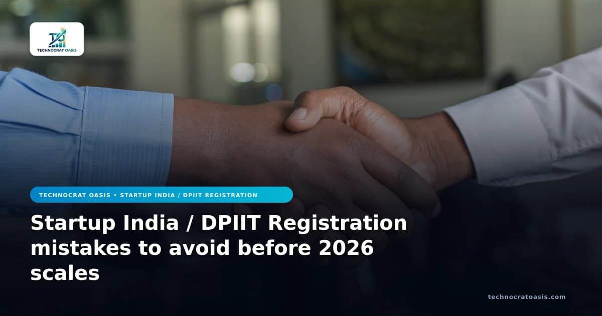 Startup India / DPIIT Registration mistakes to avoid before 2026 scales