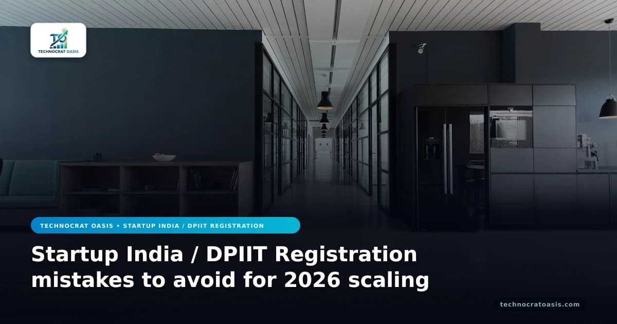 Startup India / DPIIT Registration mistakes to avoid for 2026 scaling