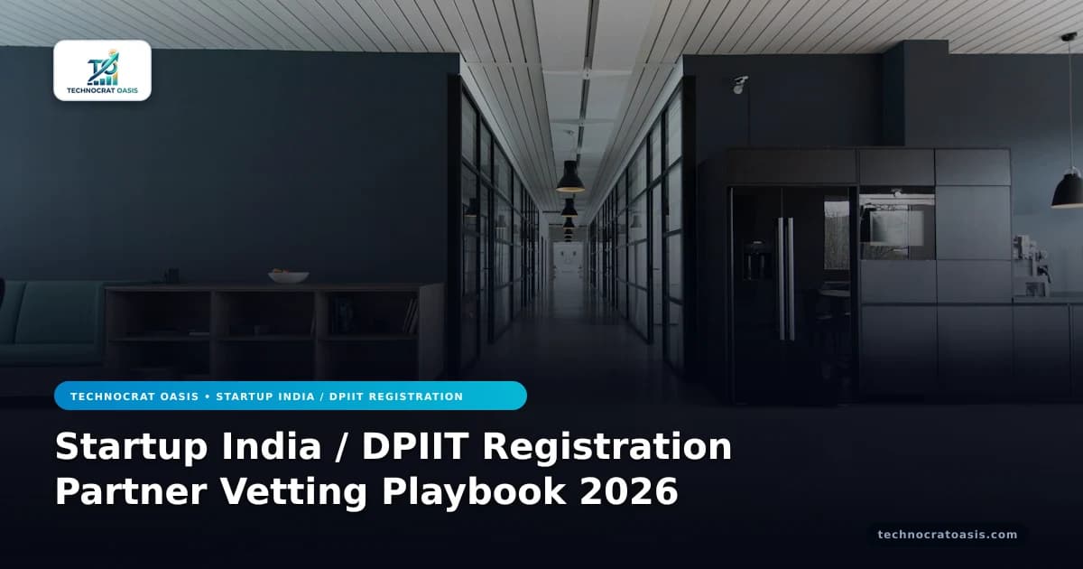 Startup India / DPIIT Registration Partner Vetting Playbook 2026
