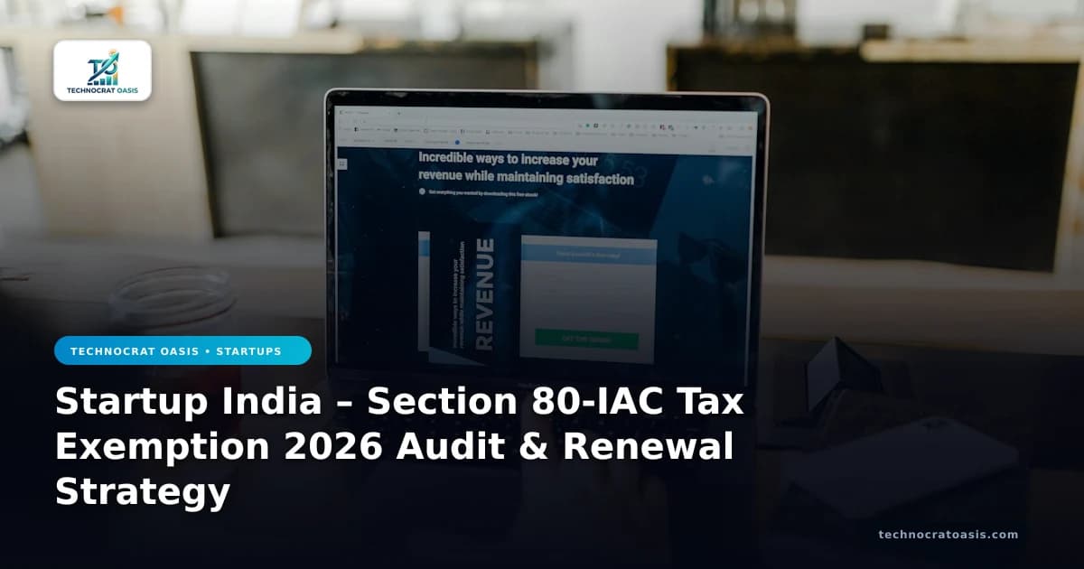 Startup India – Section 80-IAC Tax Exemption 2026 Audit & Renewal Strategy