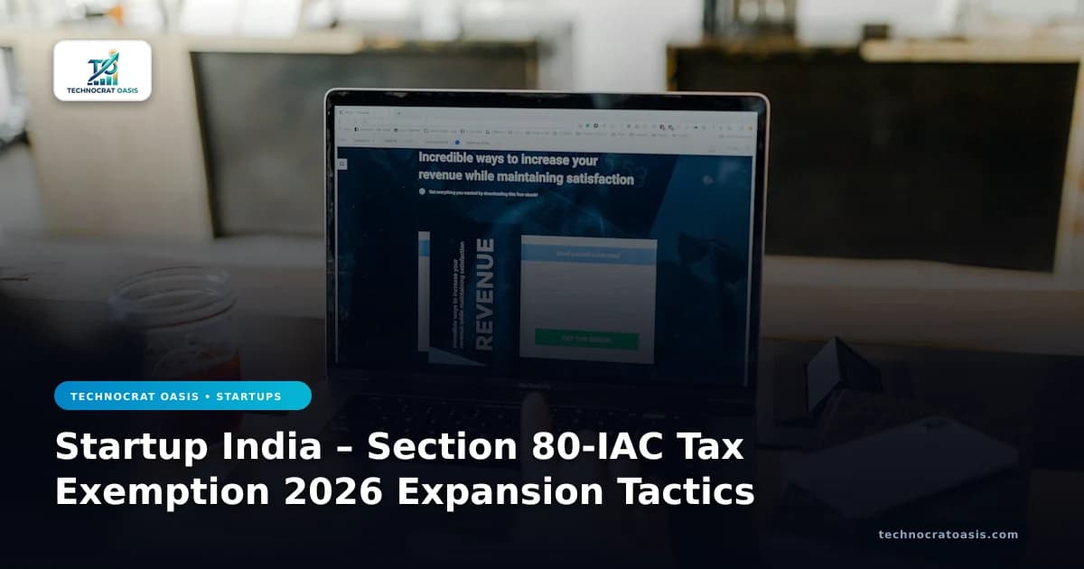 Startup India – Section 80-IAC Tax Exemption 2026 Expansion Tactics