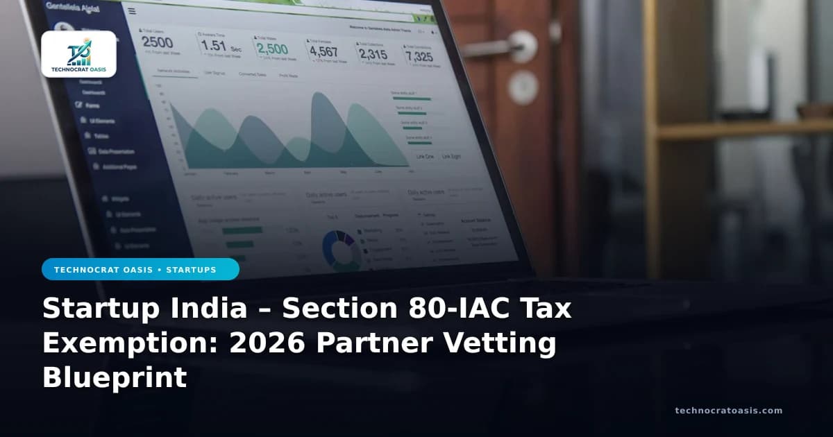 Startup India – Section 80-IAC Tax Exemption: 2026 Partner Vetting Blueprint