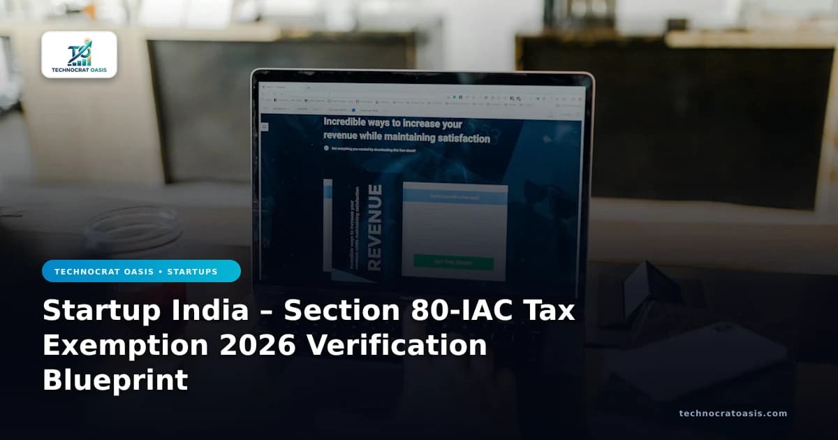 Startup India – Section 80-IAC Tax Exemption 2026 Verification Blueprint
