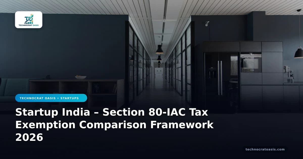 Startup India – Section 80-IAC Tax Exemption Comparison Framework 2026