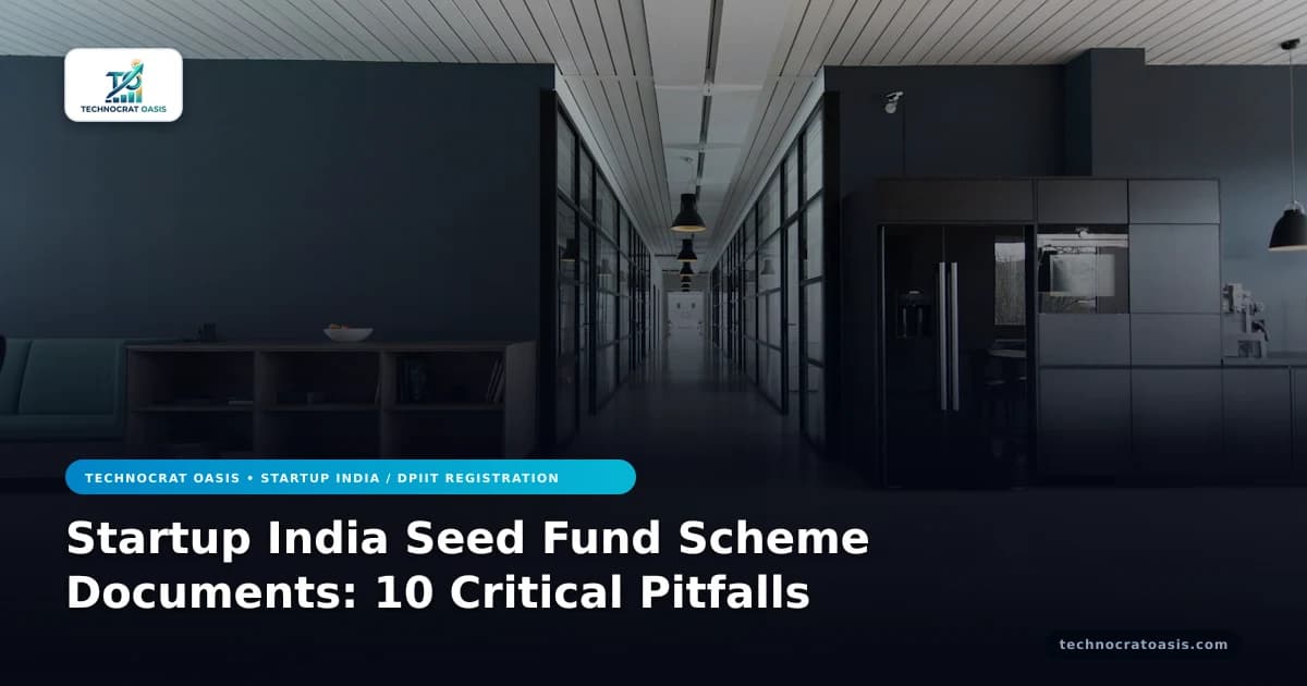 Startup India Seed Fund Scheme Documents: 10 Critical Pitfalls