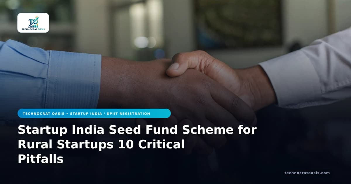 Startup India Seed Fund Scheme for Rural Startups 10 Critical Pitfalls